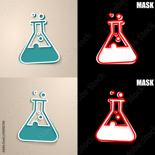 papierowa ikona z cieniem