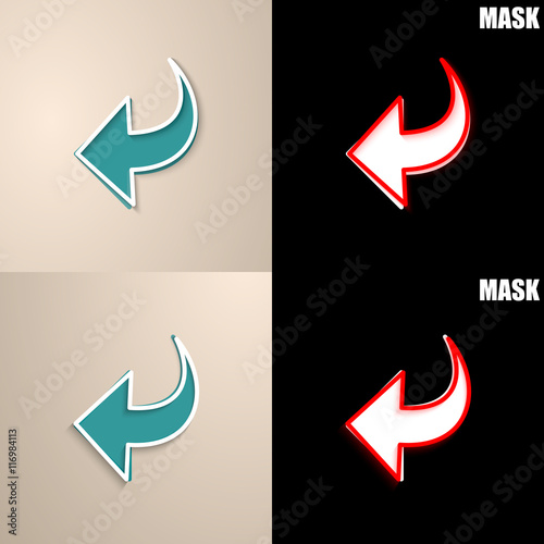 papierowa ikona z cieniem