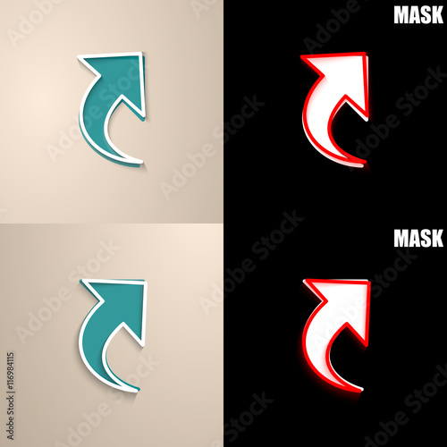 papierowa ikona z cieniem