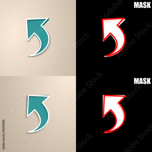 papierowa ikona z cieniem