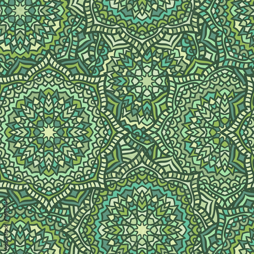 Seamless round ornament pattern for printing on fabric or paper.