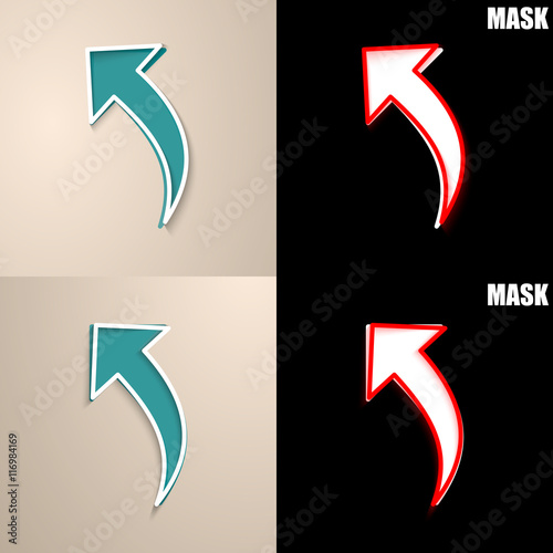 papierowa ikona z cieniem