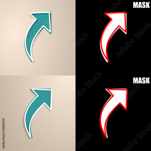 papierowa ikona z cieniem