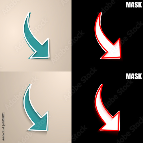 papierowa ikona z cieniem