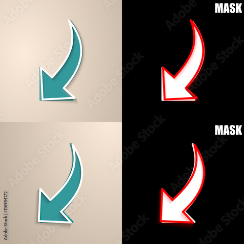 papierowa ikona z cieniem