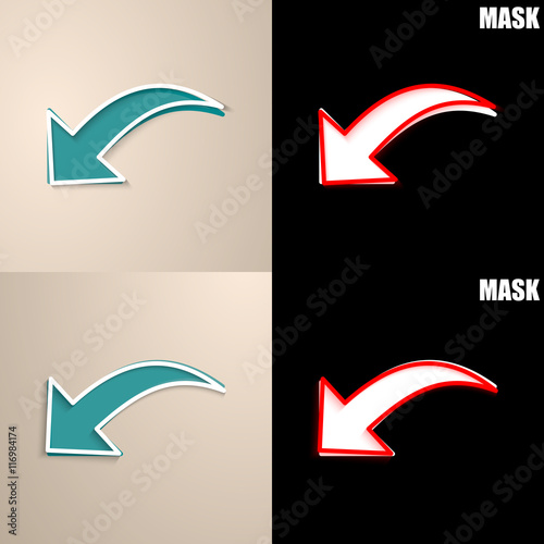 papierowa ikona z cieniem