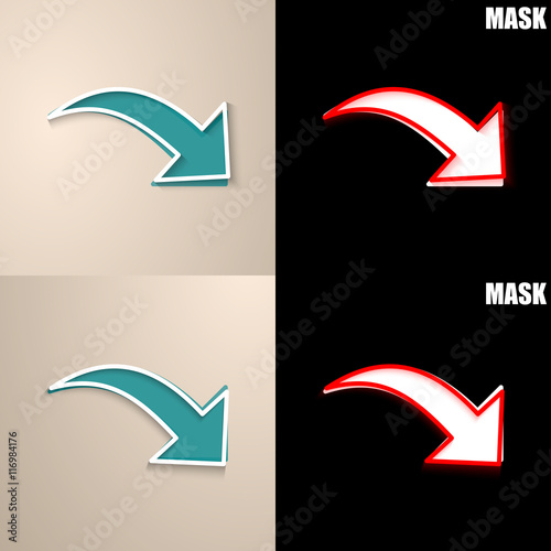 papierowa ikona z cieniem