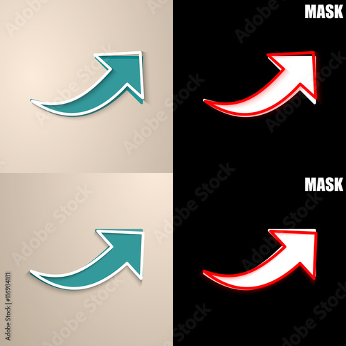 papierowa ikona z cieniem