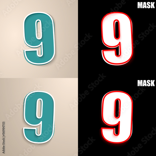 papierowa ikona z cieniem