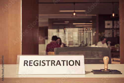 registration desk