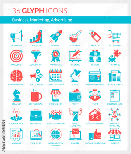 Business, Marketing, Advertising Icons