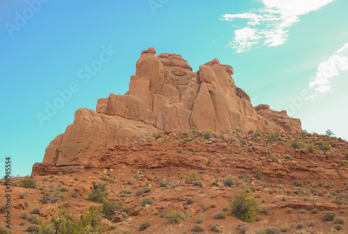 mountain in National Arches Park  Utah