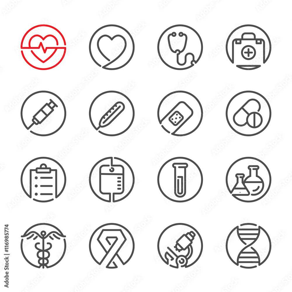 Medical icons with White Background Medical icons with White Background