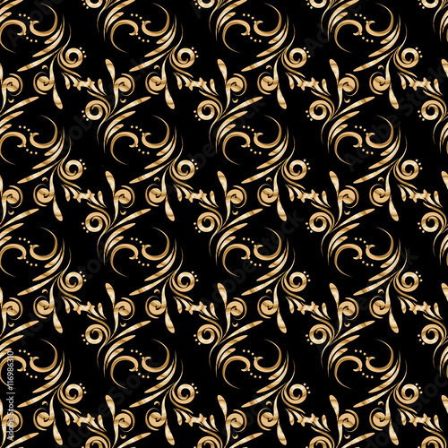 Vector seamless pattern of gold.