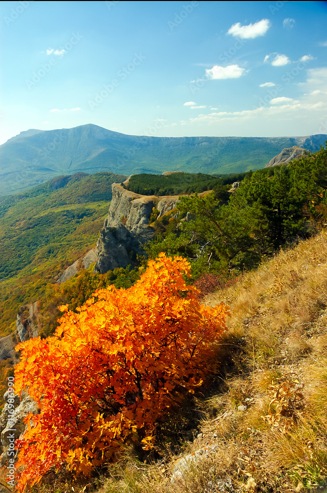 Crimean mountains at the sunny summer day.