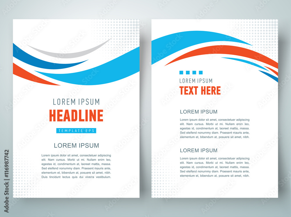 flyer brochure design template curves, size a4 flyer brochure design template curves, size a4