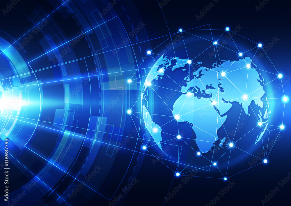 vector digital global technology concept, abstract background vector digital global technology concept, abstract background