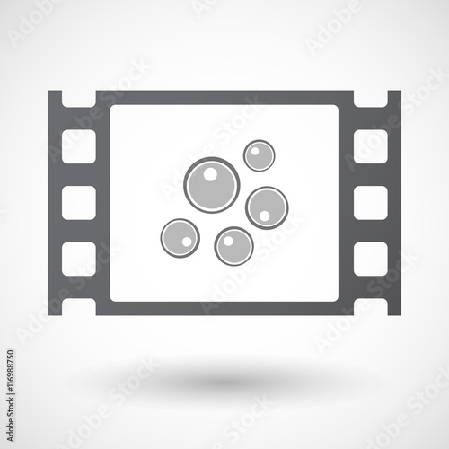 Isolated 35mm film frame with oocytes
