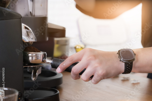 Barista Cafe Making Coffee Preparation Service Concept