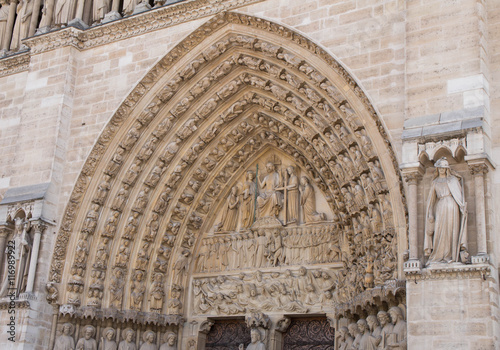 Detail of Notre Dame de Paris, France. (Notre Dame Cathedral)
