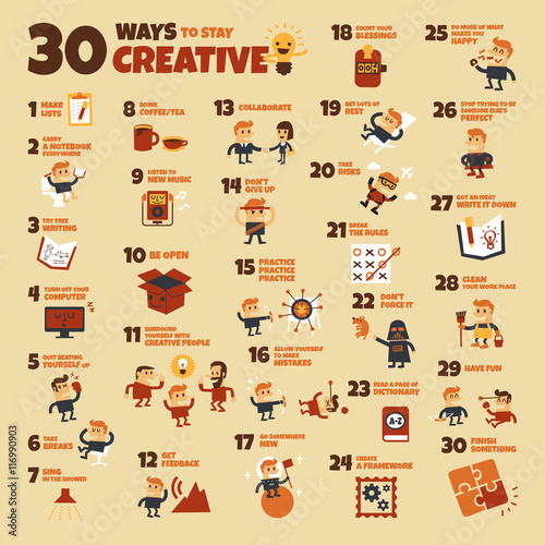 30 Ways to Stay Creative illustration