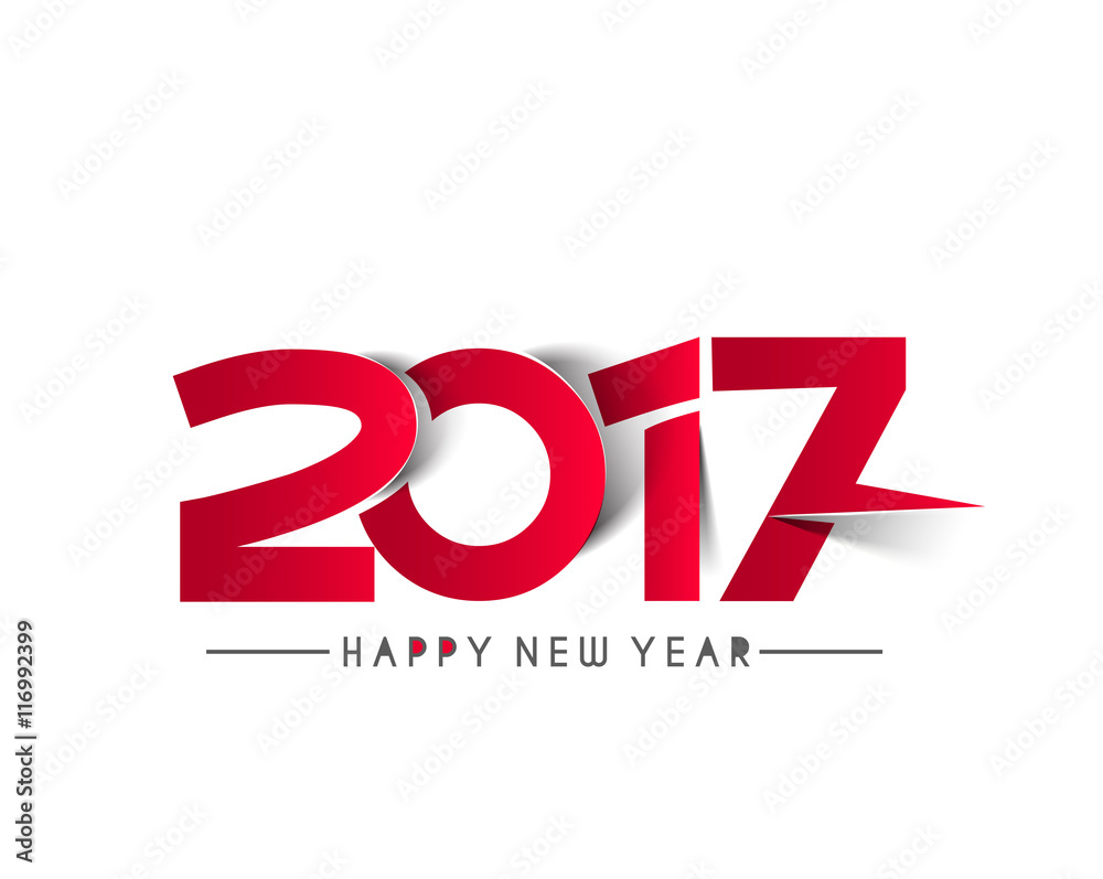 Happy new year 2017 Text Design vector Happy new year 2017 Text Design vector