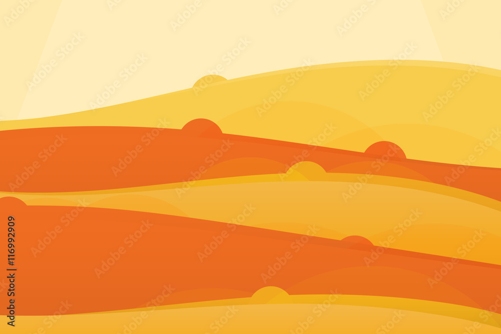 Cartoon Yellow Mountain Background