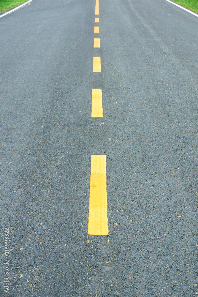 asphalt texture with yellow dashed line. asphalt texture with yellow dashed line.