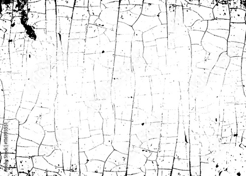 Cracked texture white and black. Grunge sketch effect texture. Crack design for design ground, wall, concrete, paint, earth. Stylish modern background for different print products. Vector illustration