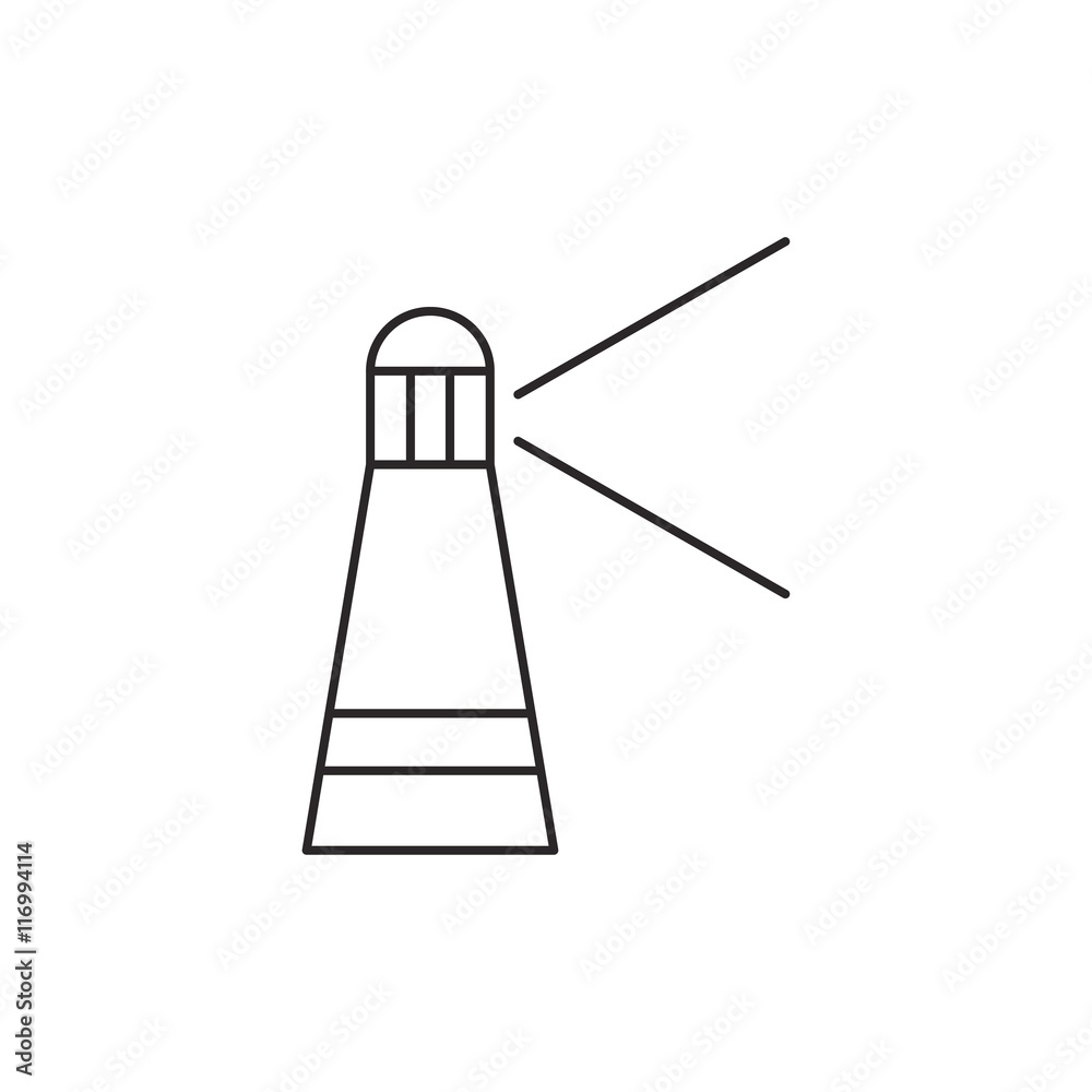 Outline lighthouse icon isolated on white background Outline lighthouse icon isolated on white background