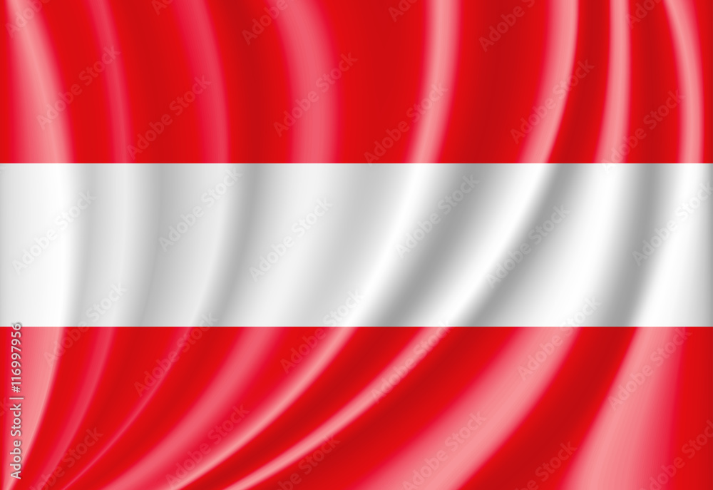 Fototapeta premium waving flag of austria