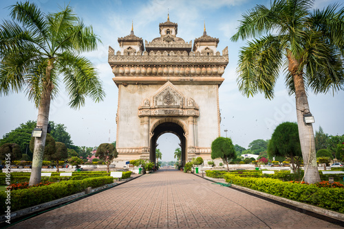 Patuxai arch monument, Vientiane, the Capital of Laos