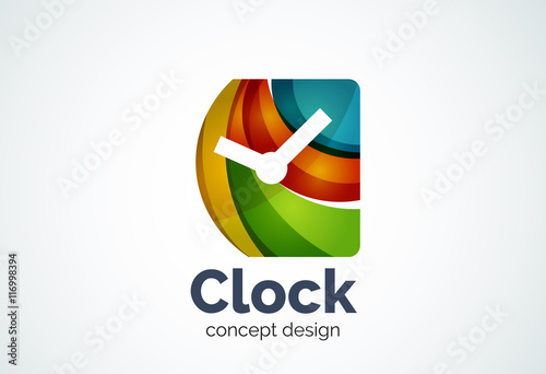 Free Download Clock logo template, time management business concept - GFXLoad