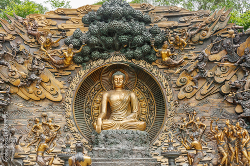 Lingshan Buddha in Wuxi, China, Buddhist culture photo