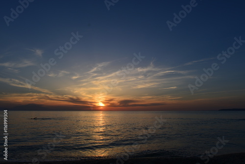 Sonnenuntergang in der griechischen   g  is