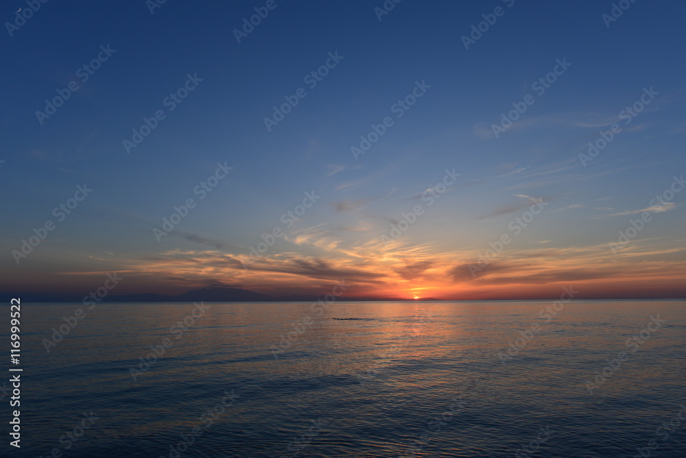 Sonnenuntergang in der griechischen Ägäis