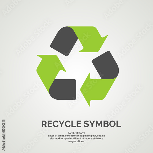 Recycle sign isolated.