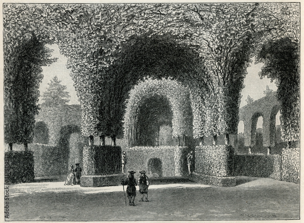 Gardens of Versailles (from Meyers Lexikon, 1895, 7 vol.)