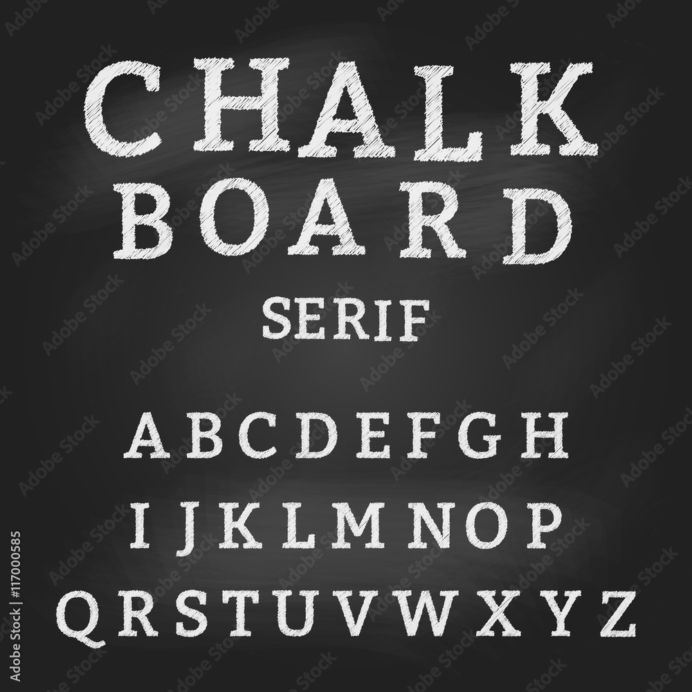 Chalk alphabet 