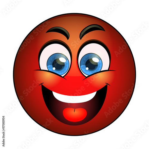 Smiling red emoticon