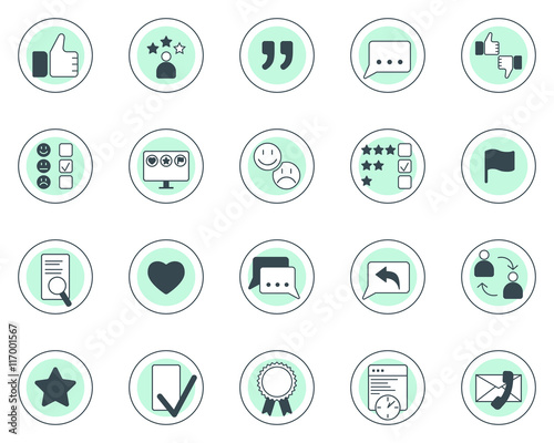 Wallpaper Mural set of testimonials related vector icons. Torontodigital.ca