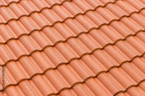 home building construction roof tiles concrete. orange color
