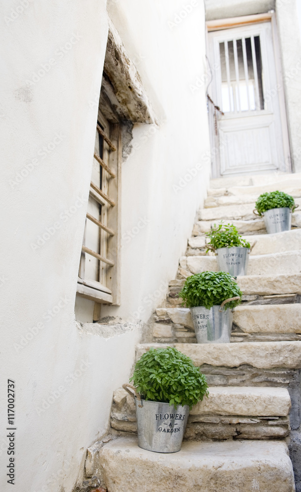 Fototapeta premium typical greek street