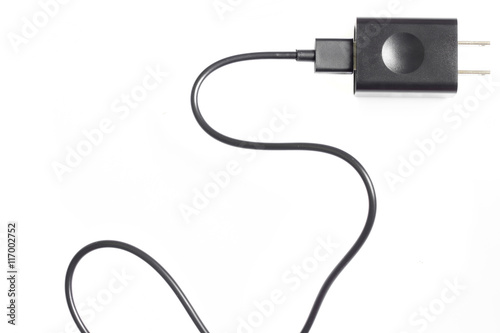 Black charger for mobile phone