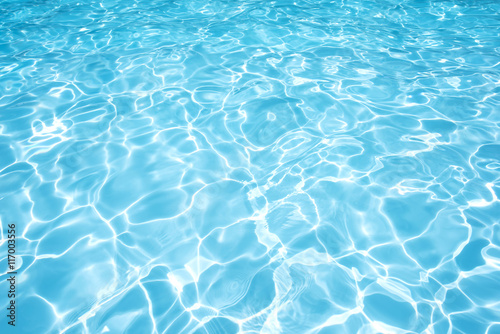 Blue water surface and abstract in swimming pool