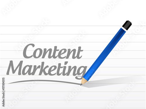 content marketing message sign concept