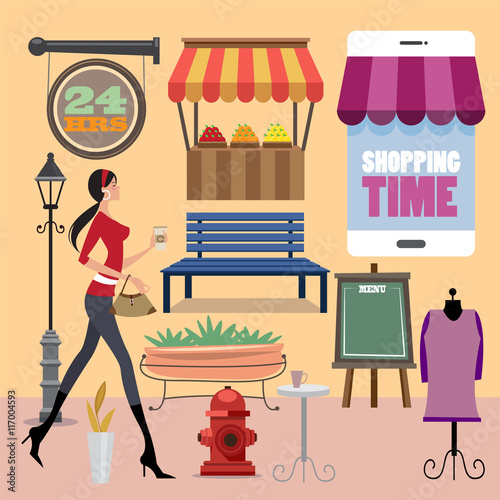 vendor shopping street