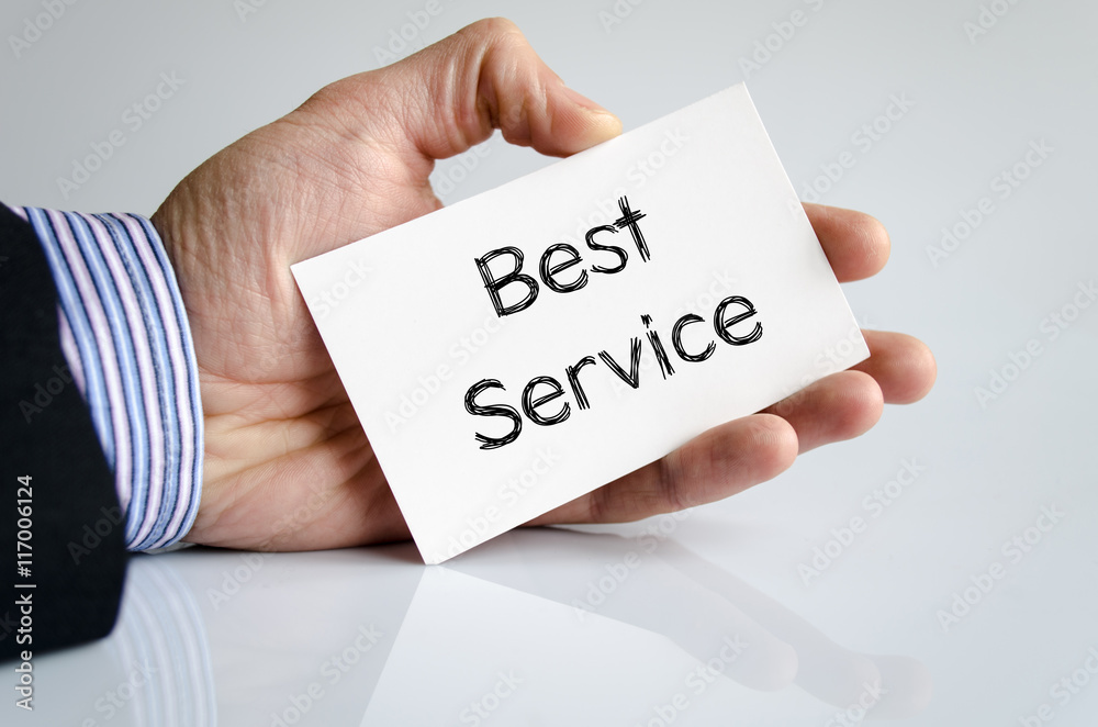 Best service text concept Best service text concept