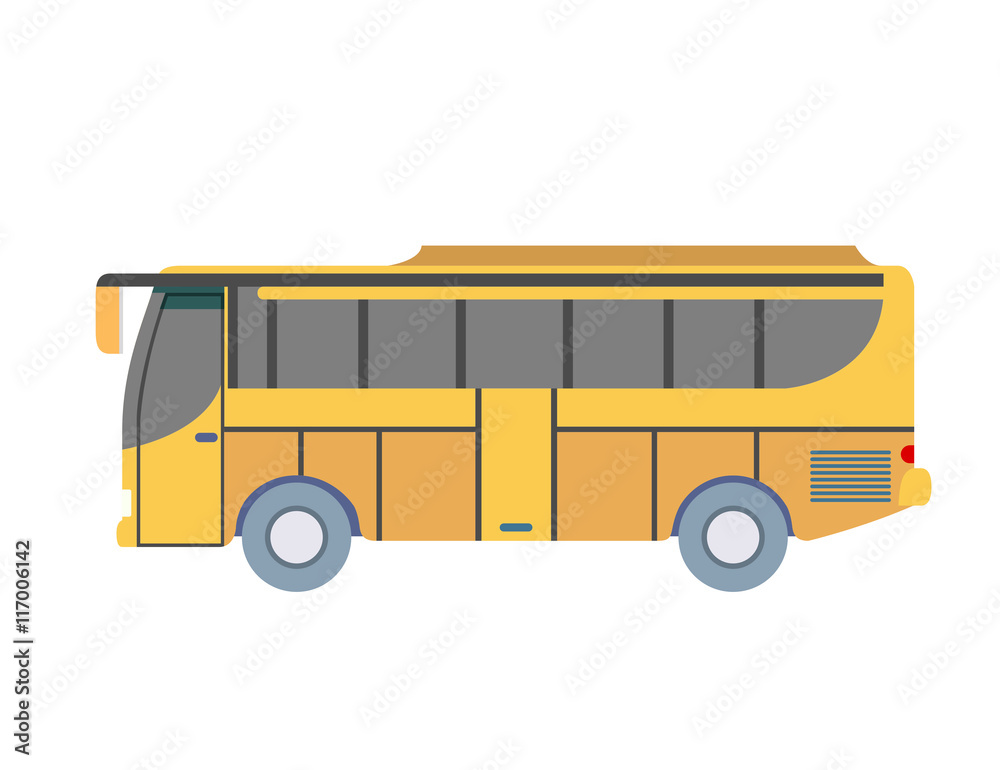 bus vehicle transport public icon vector graphic isolated