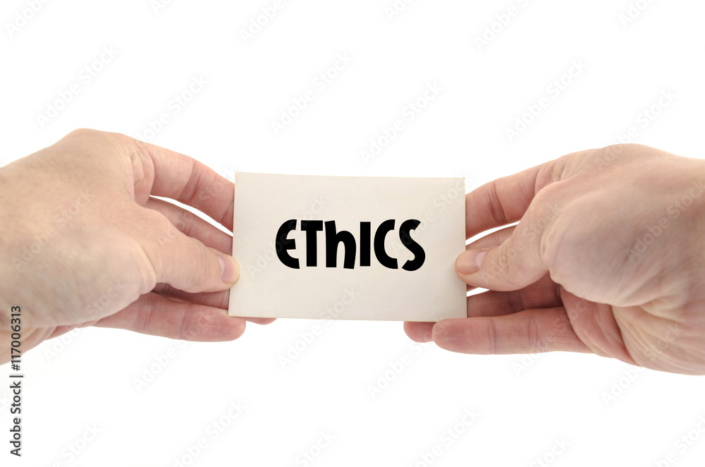 Ethics text concept Ethics text concept